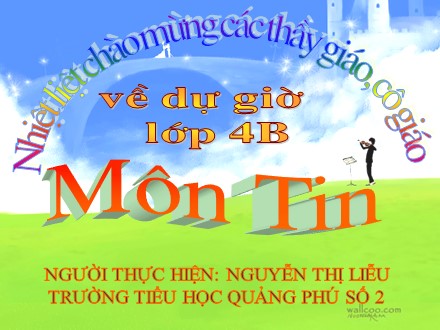 Bài giảng Tin học Lớp 4 - Thực hành tổng hợp - Nguyễn Thị Liễu