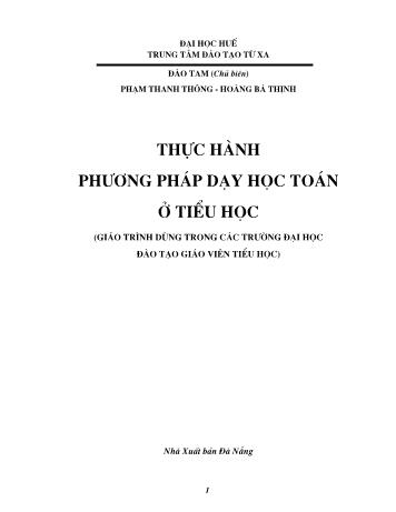 Giáo trình Thực hành phương pháp dạy học Toán ở Tiểu học