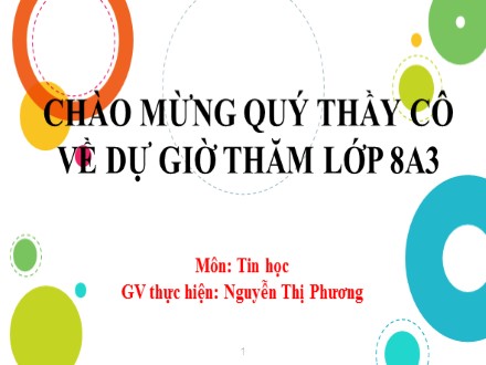Bài giảng Tin học Lớp 8 - Tiết 23: Bài tập - Nguyễn Thị Phương