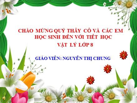 Bài giảng Vật lí Lớp 8 - Ôn tập - Nguyễn Thị Chung