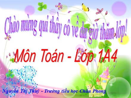 Bài giảng Toán Lớp 1 - Phép trừ trong phạm vi 4 - Nguyễn Thị Thuý