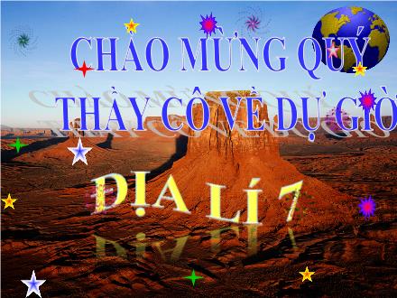 Bài giảng Địa lí Lớp 7 - Tiết 25, Bài 23: Môi trường vùng núi