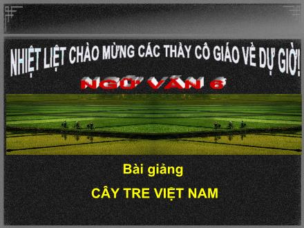 Bài giảng Ngữ văn Lớp 6 - Bài 4: Văn bản Cây tre Việt Nam