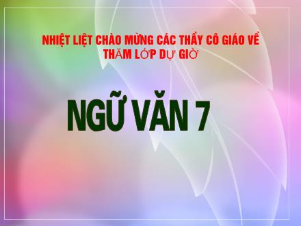 Bài giảng Ngữ văn Lớp 7 - Tiết 15, Bài 4: Đại từ