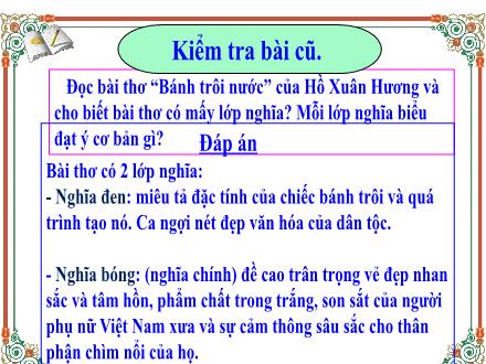 Bài giảng Ngữ văn Lớp 8 - Tiết 29, Bài 8: Văn bản Qua đèo ngang