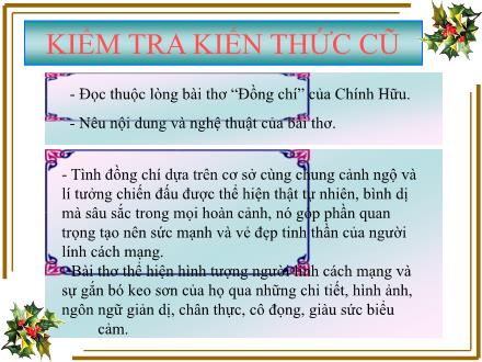 Bài giảng Ngữ văn Lớp 9 - Tiết 47+48: Bài thơ về tiểu đội xe không kính