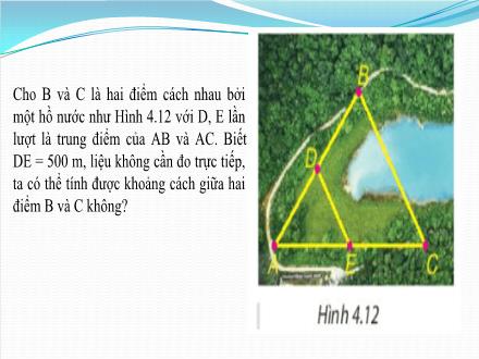 Bài giảng Toán Lớp 8 - Tiết 22, Bài 16: đường trung bình của tam giác