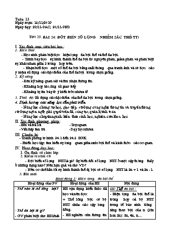 Giáo án Sinh học Lớp 9 - Tuần 13+14 - Năm học 2019-2020