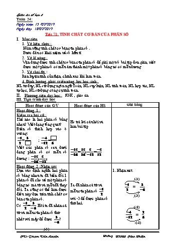Giáo án Số học Lớp 6 - Tuần 24 - Năm học 2018-2019 - Phạm Văn Luyện