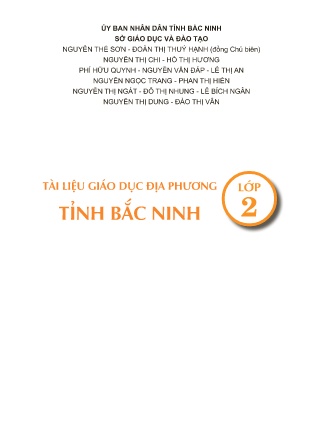 Tài liệu Giáo dục địa phương tỉnh Bắc Ninh Lớp 2