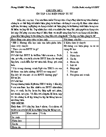 Tài liệu ôn thi vào Lớp 10 THPT môn Ngữ văn - Phòng GD&ĐT Yên Phong