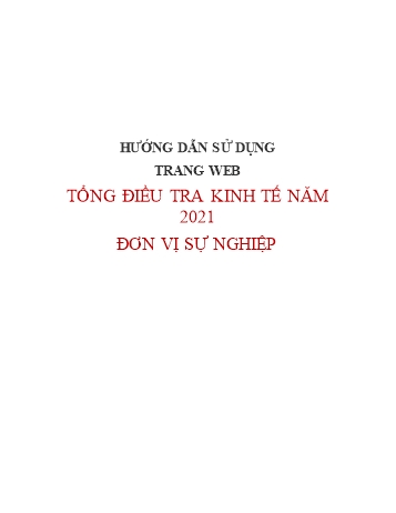 Tổng điều tra kinh tế năm 2021 đơn vị sự nghiệp