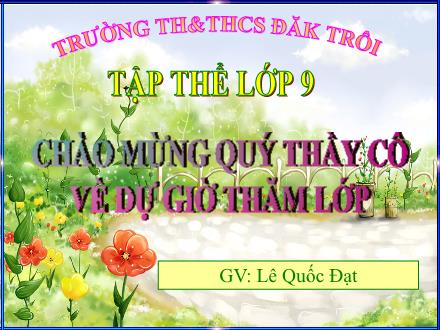 Bài giảng Hóa học Lớp 9 - Bài 11: Phân bón hóa học - Lê Quốc Đạt