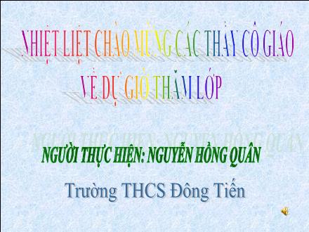 Bài giảng Hóa học Lớp 9 - Tiết 24: Nhôm - Nguyễn Hồng Quân