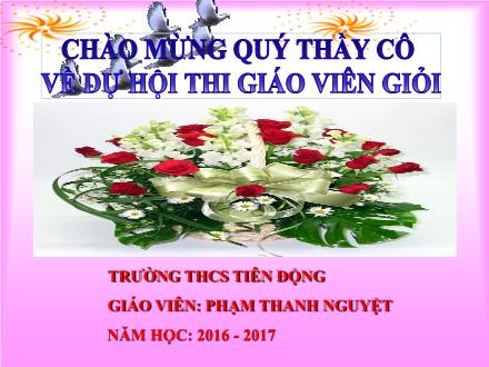 Bài giảng Ngữ văn Lớp 9 - Tiết 64, Bài 13: Văn bản Làng (trích) - Năm học 2016-2017 - Phạm Thanh Nguyệt