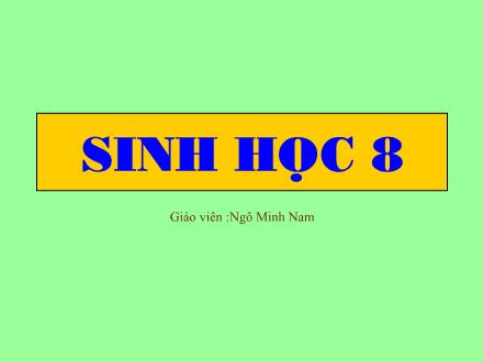 Bài giảng Sinh học Lớp 8 - Bài 1: Bài mở đầu - Ngô Minh Nam