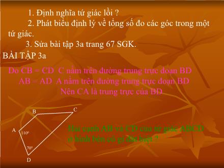 Bài giảng Toán Lớp 8 - Tiết 2: Hình thang