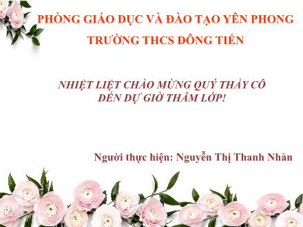 Bài giảng Vật lí Lớp 8 - Tiết 17: Công cơ học - Nguyễn Thị Thanh Nhàn